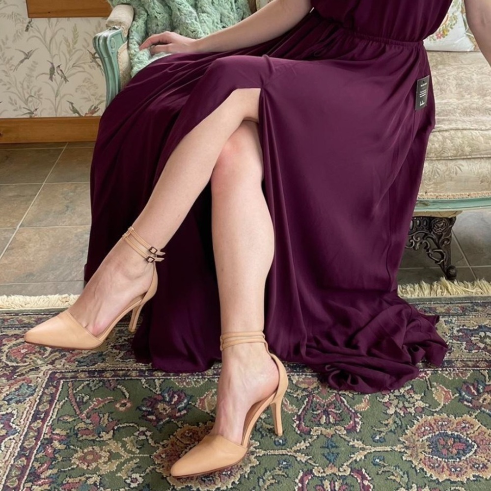 Grace Loves Lace Tan Leather Honor Occassionwear Heels in Sand 39/8.5